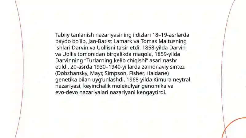 Tabiiy va jinsiy tanlanish nazariyalari 3