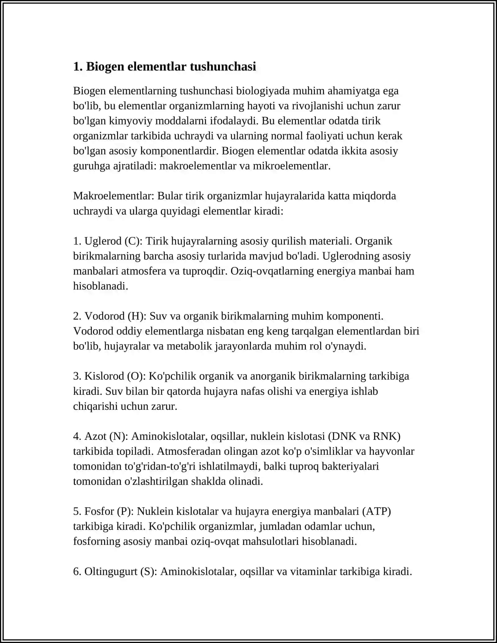BIOGEN ELEMENTLAR KIMYOSI VA KLASIFIKATSIYASI 3