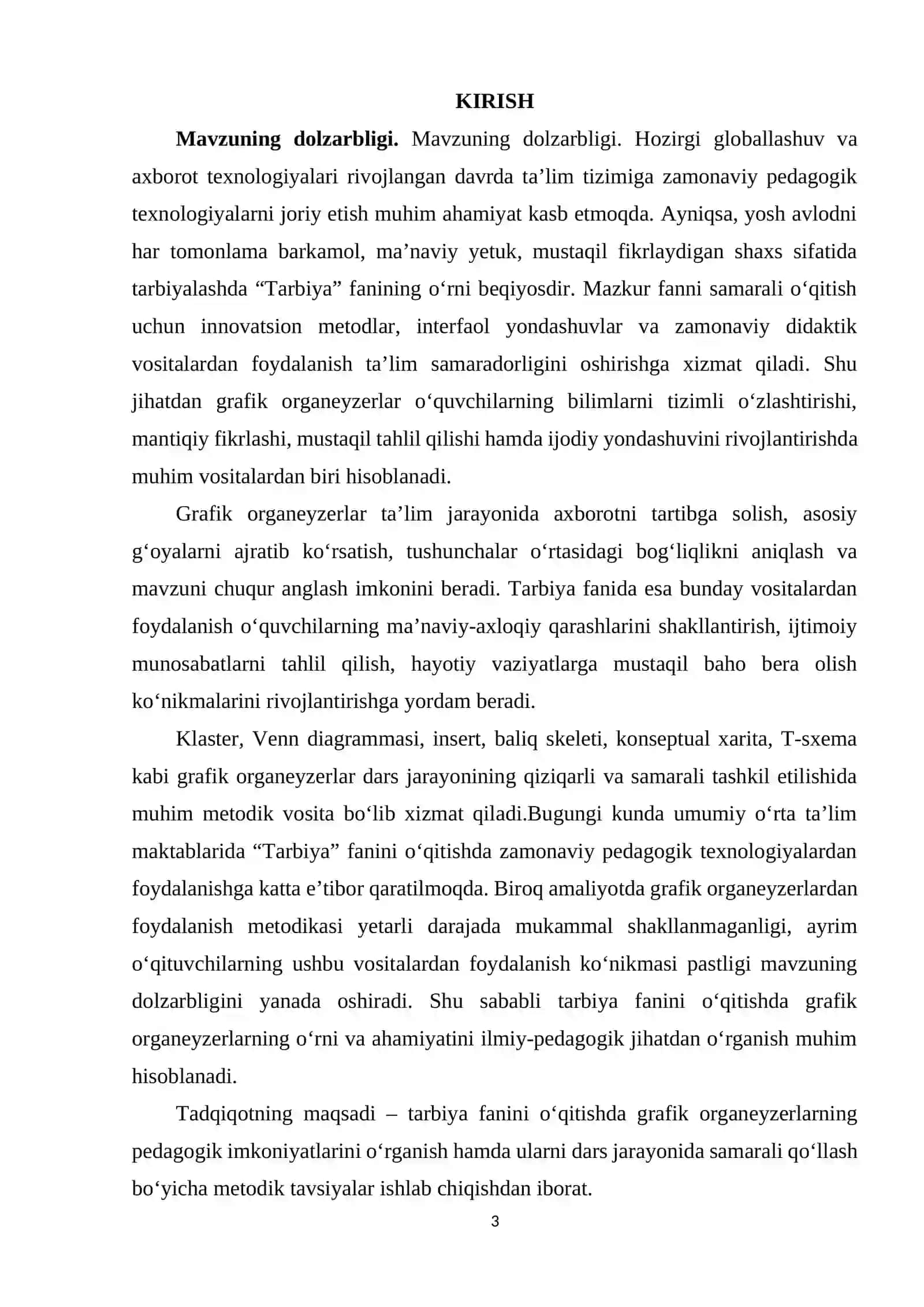 TARBIYA FANINI O‘QITISHDA GRAFIK ORGANEYZERLARNING O‘RNI 3