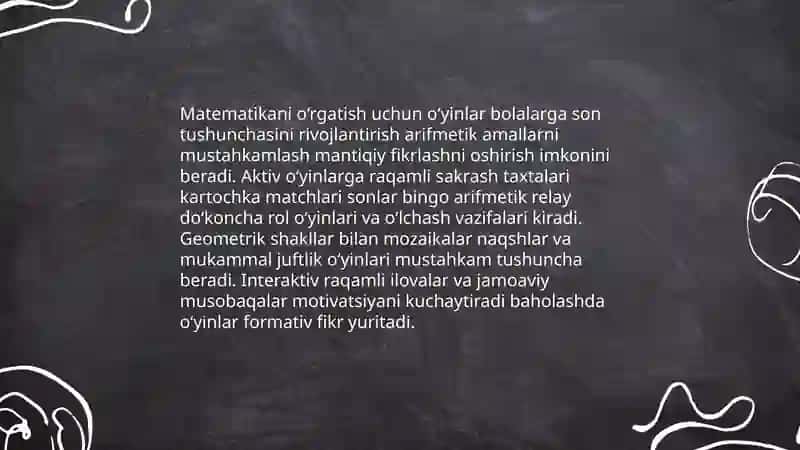 Matematikani o‘rgatish uchun o‘yinlar 3
