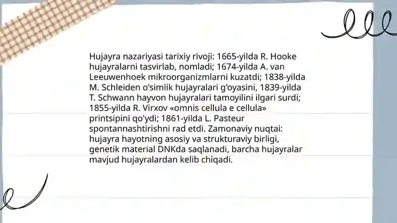 Hayotning hujayraviy asoslari 3