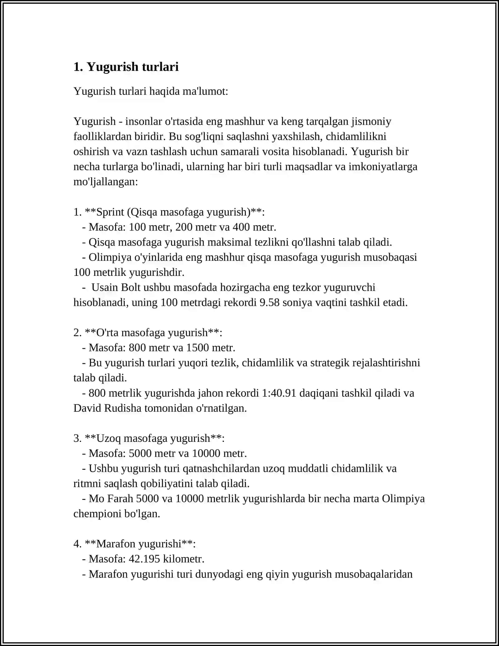 YENGIL ATLETIKA TURLARI HAQIDA 3