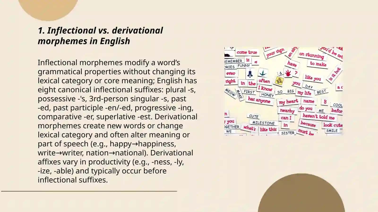 Grammatical morphemes 3