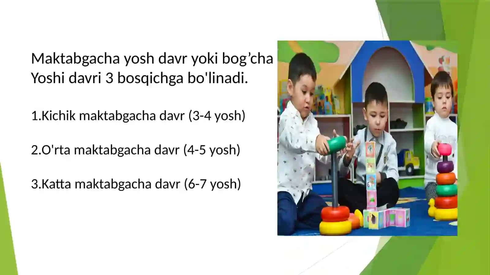 Maktabgacha yoshdavri psixologik rivojlanish xususiyatlari 3