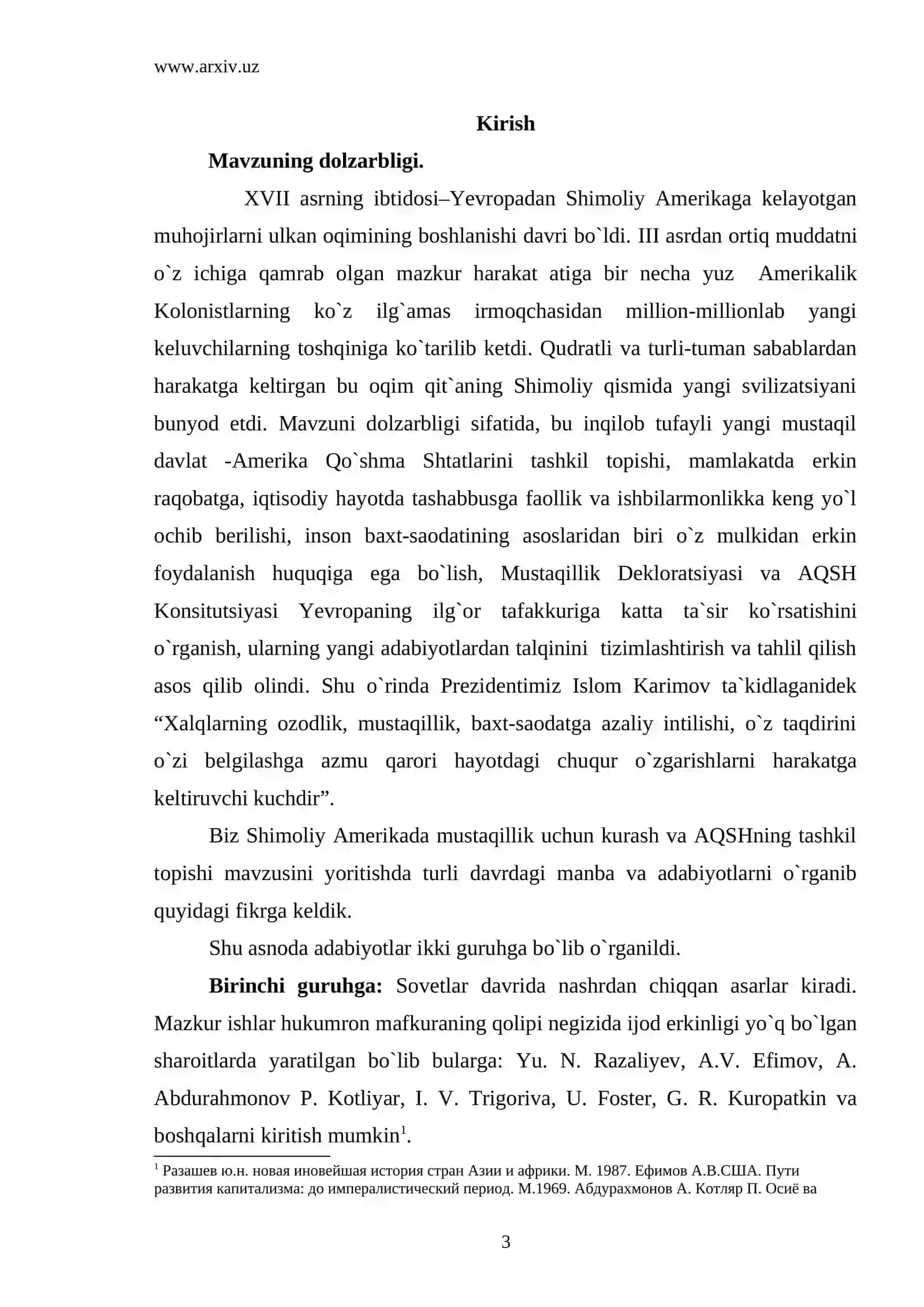 Shimoliy Amerikada mustaqillik uchun kurash va AQSHning tashkil topishi 3