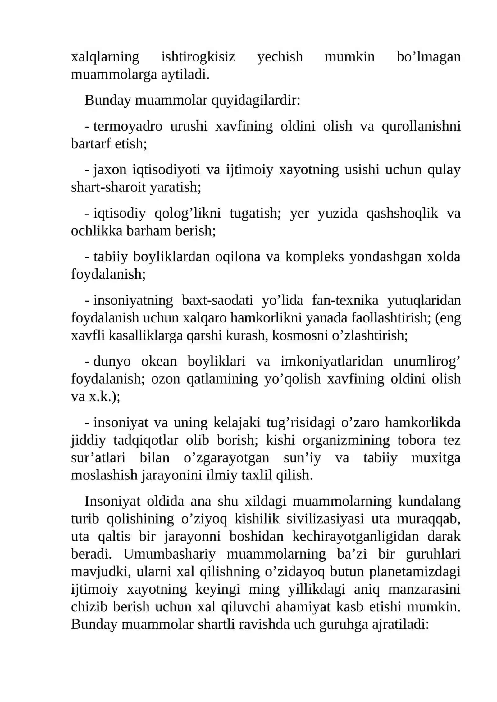 G’lobal muammolar falsafasi 3