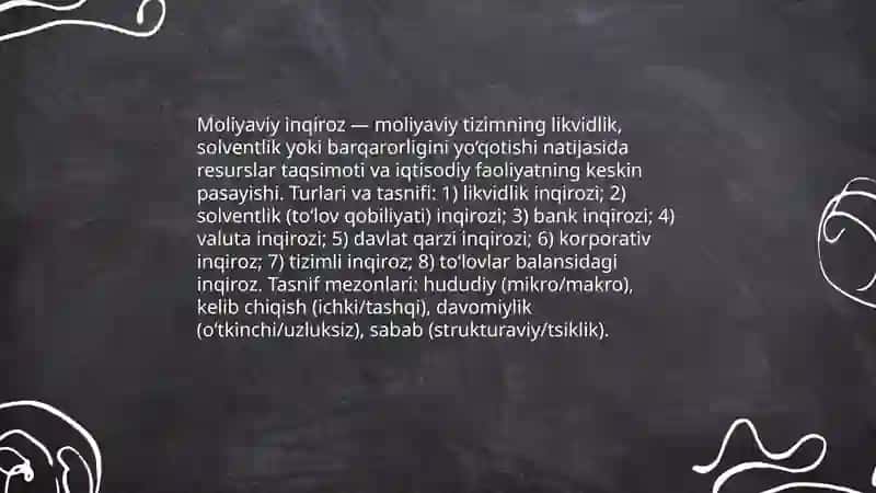 Moliyaviy inqirozlar va ularning sabablari 3