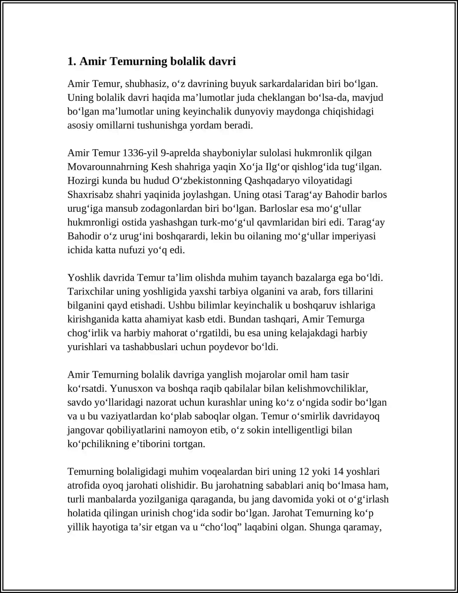 AMIR TEMUR BUYUK DAVLAT ARBOBI 3