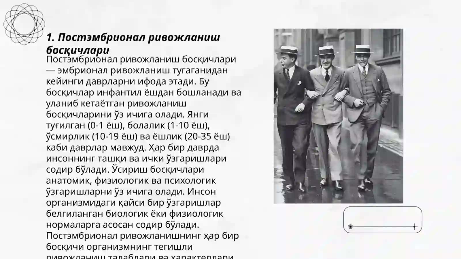 Постэмбрионал ривожланиш босқичлари 3