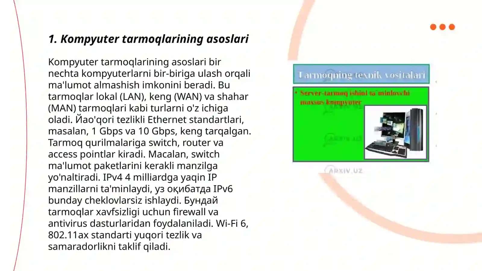 Kompyuter tarmoqlarining asoslari 3
