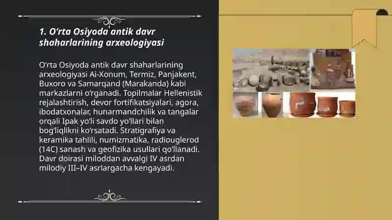 Oʻrta Osiyoda antik davri arxeologiyasi 3