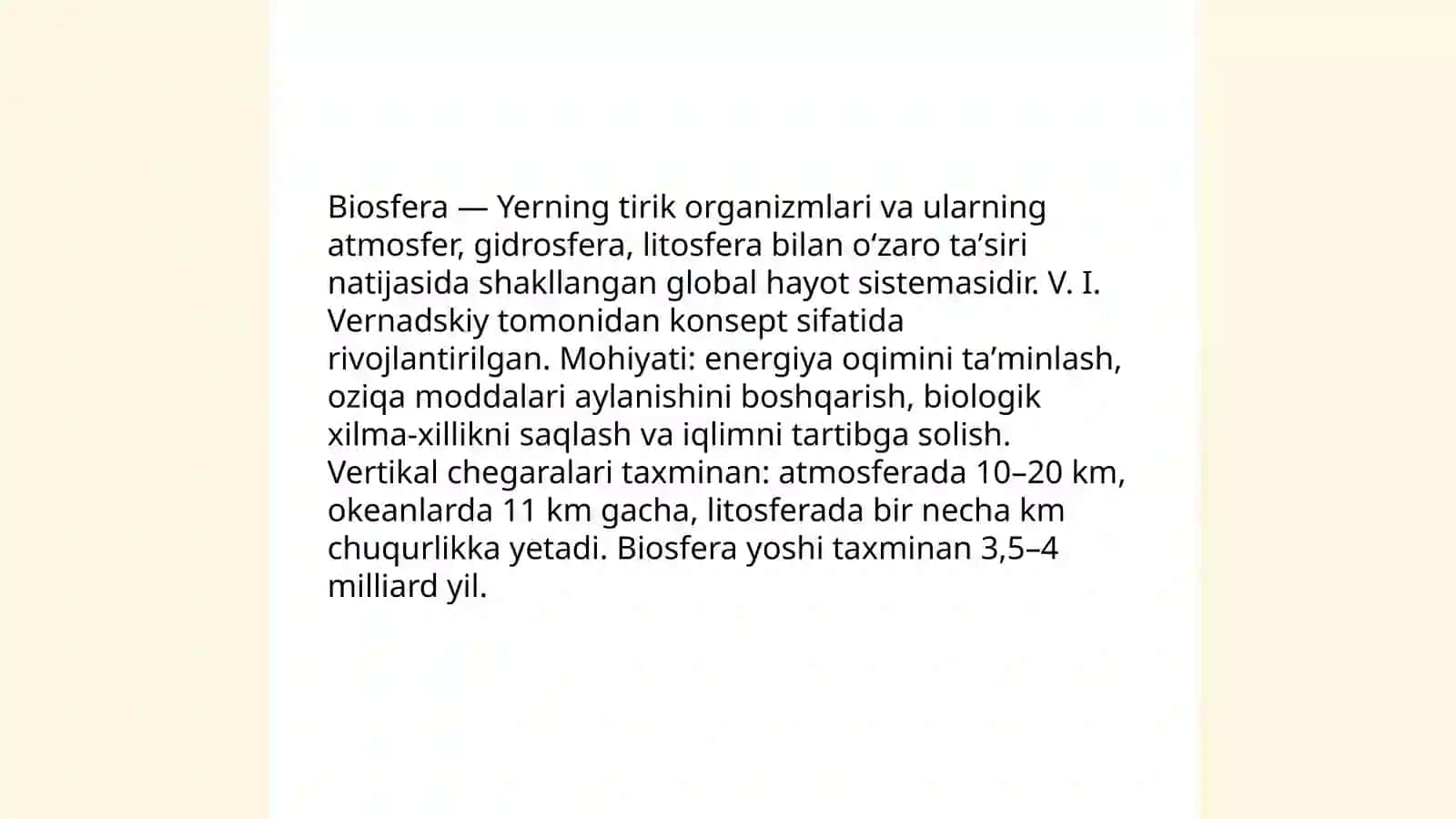 Biosfera haqida umumiy malumot 3