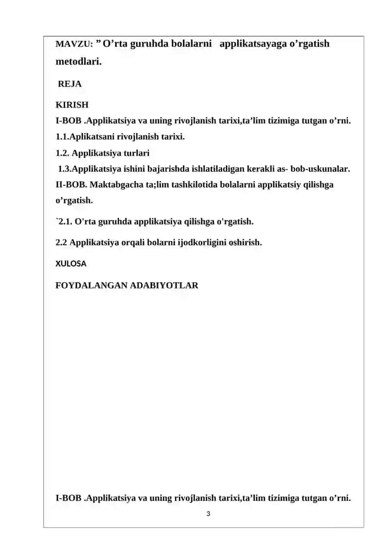 O'rta guruhda bolalarni applikatsiyaga o'rgatish metodlari 3