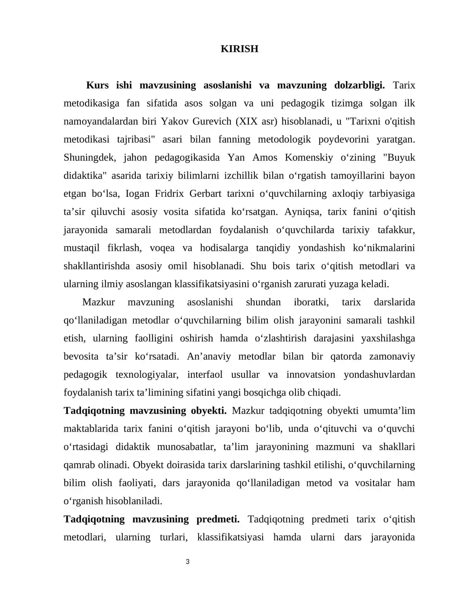 Tarix ta’limi metodlari va klassifikatsiyasi 3