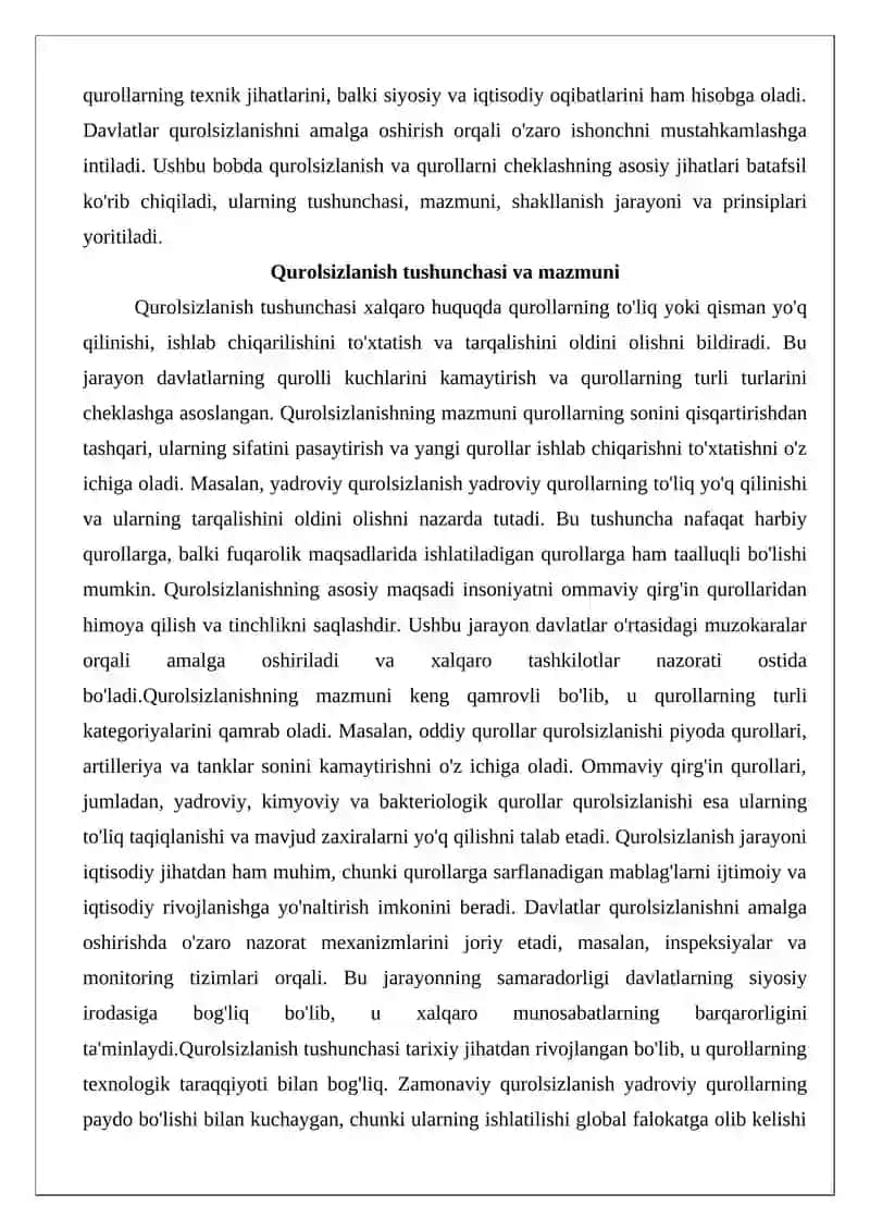 Qurolsizlanish va qurollarni cheklash 3