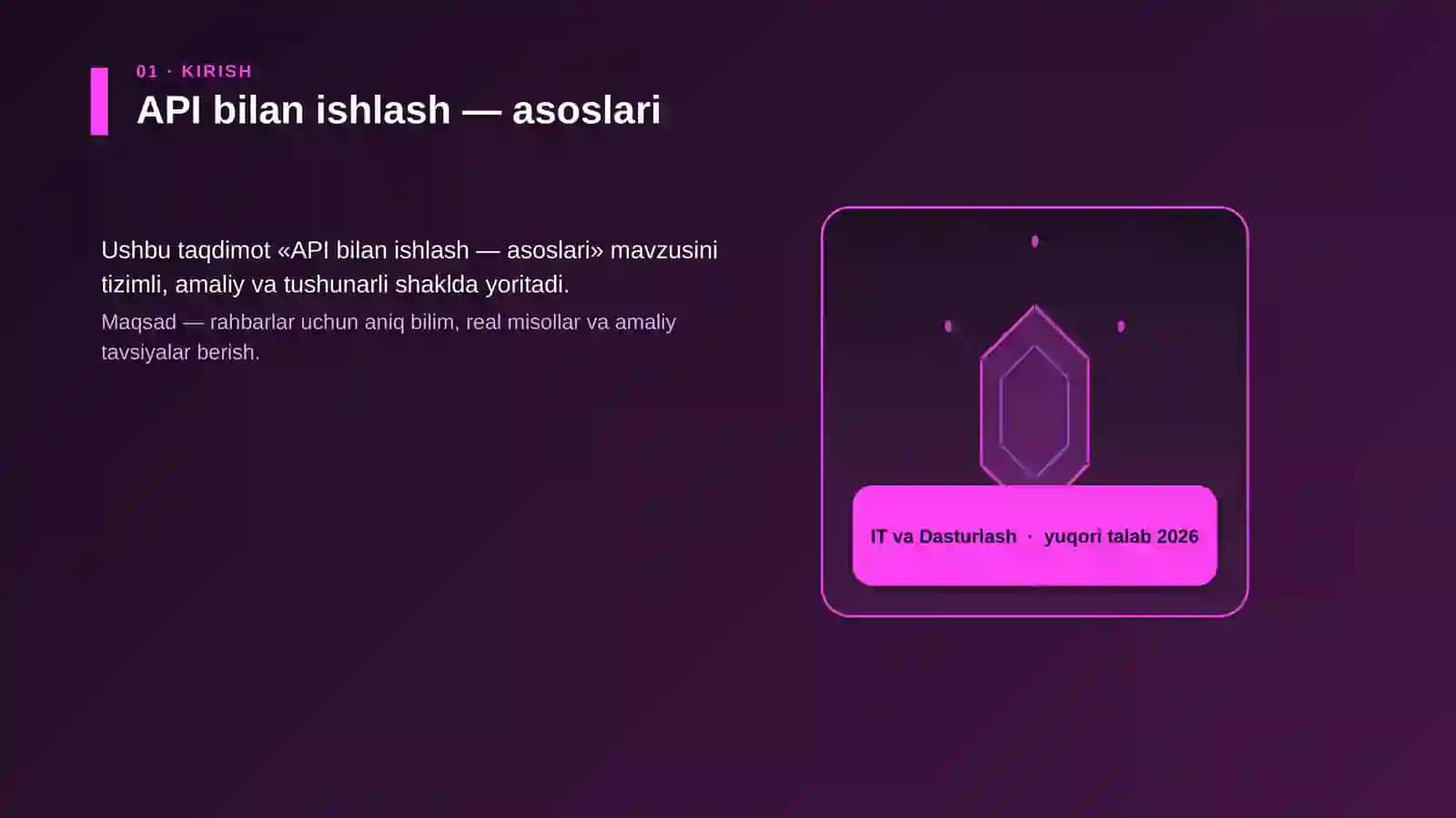 API bilan ishlash — asoslari 3