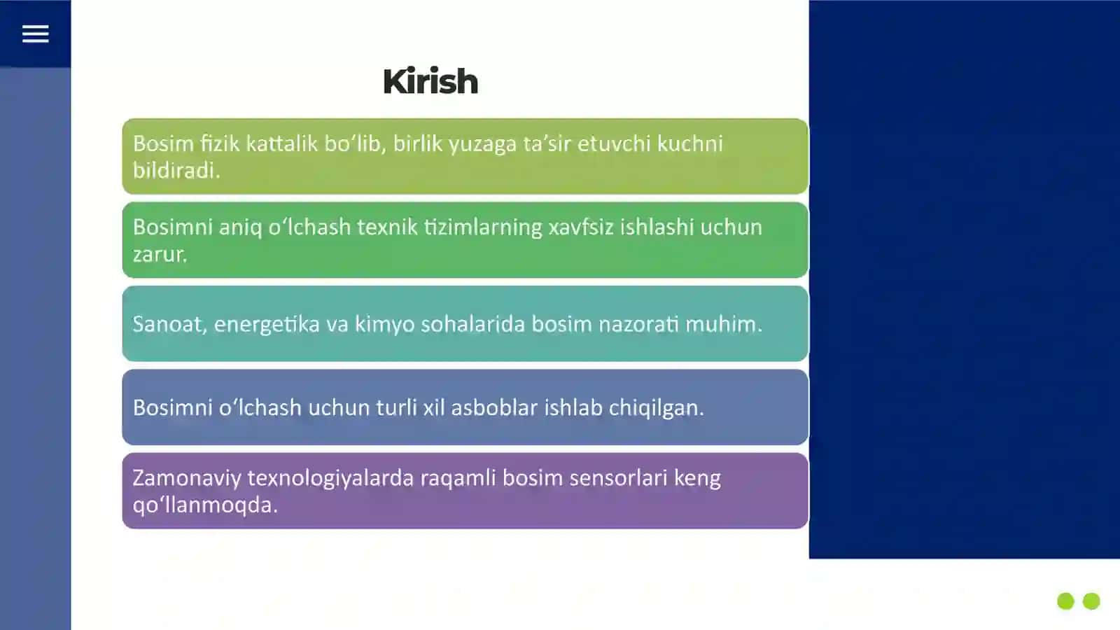 Bosim o'lchash vositalarini qiyoslash 3