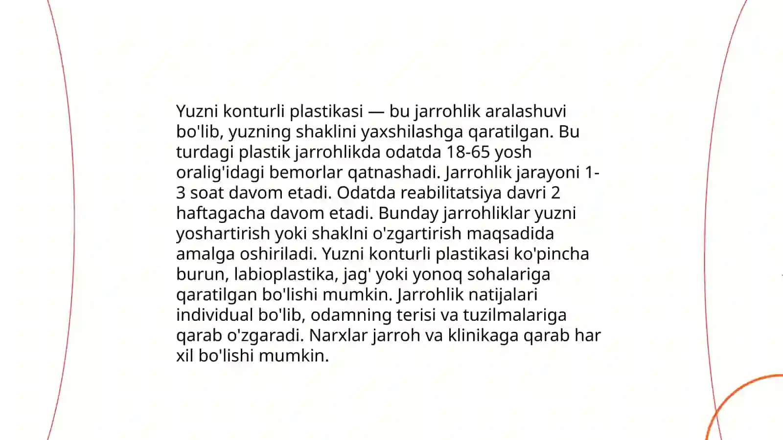 Yuzni konturli plastikasi 3