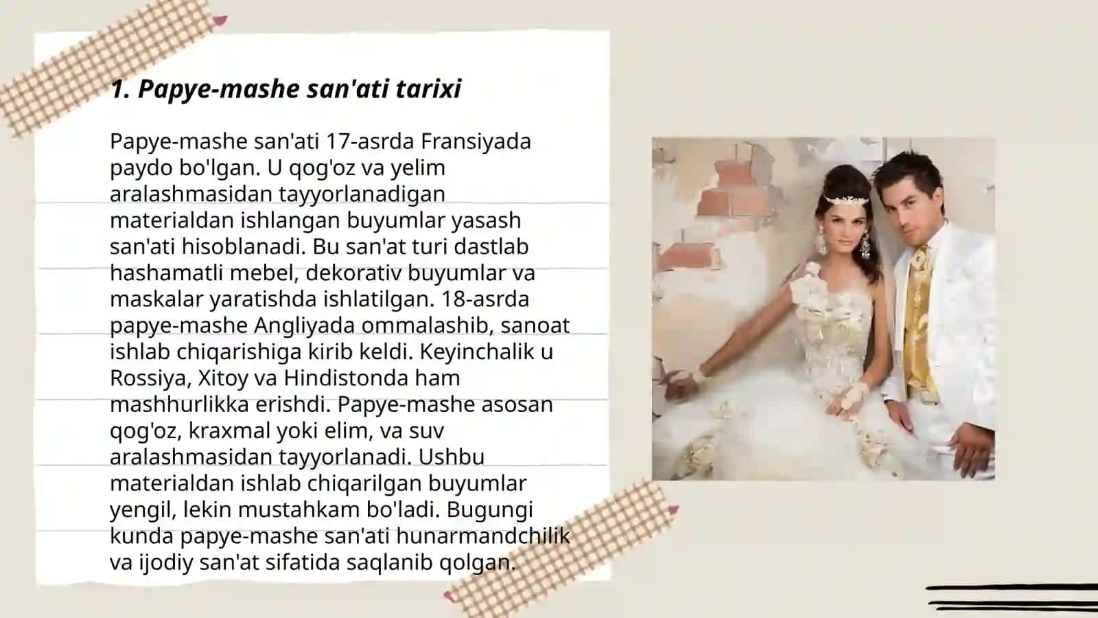 Pape-mashe haqida taqdimot tayyorlash 3