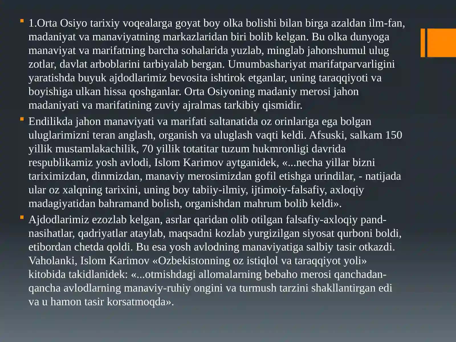 O'rta Osiya allomalarining ilmiy merosı 3