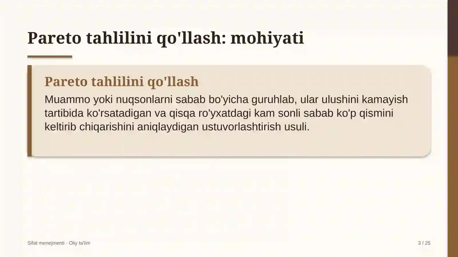 metall konstruksiyalar zavodlarida pareto tahlilini qo'llash 7138 3