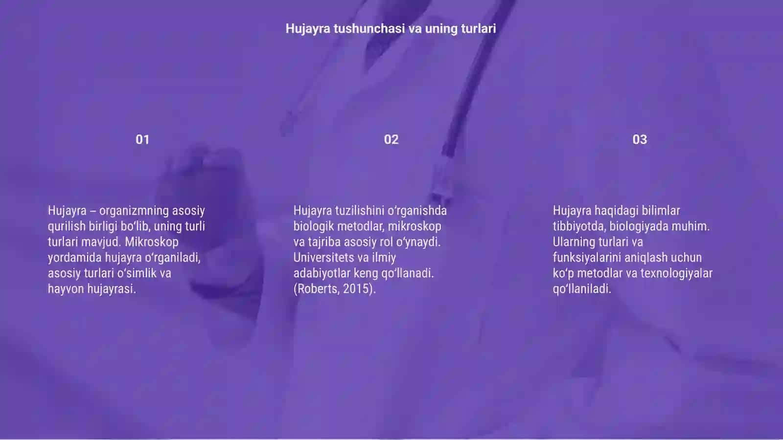 Hujayrani o'rganish usullari 3