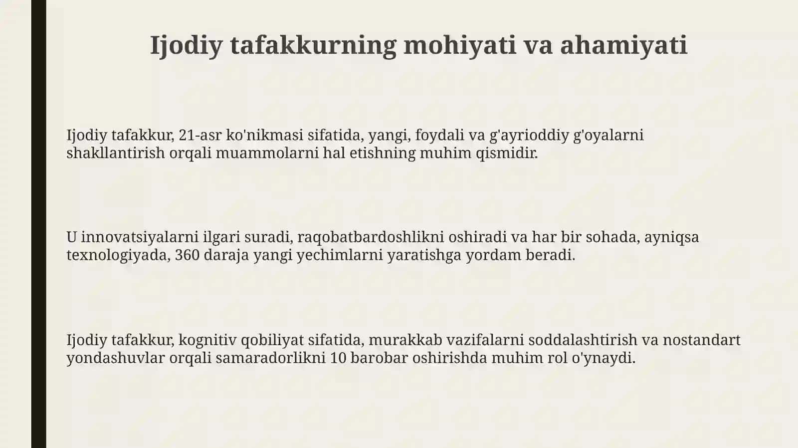 Kreativ fikrlash 3
