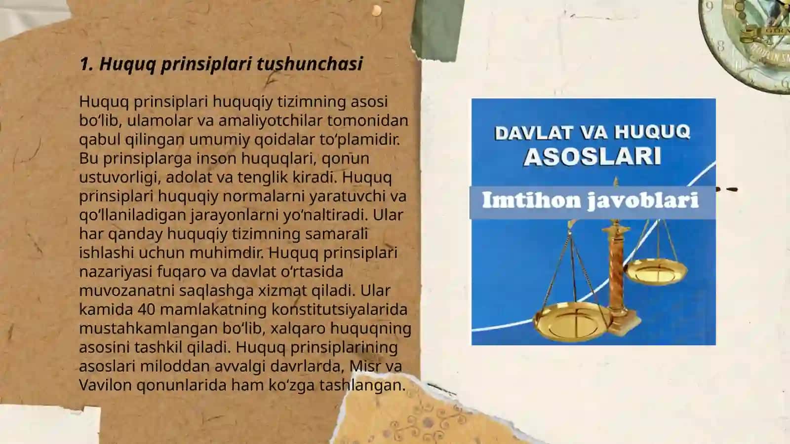 Huquq prinsiplarining tasnifi 3