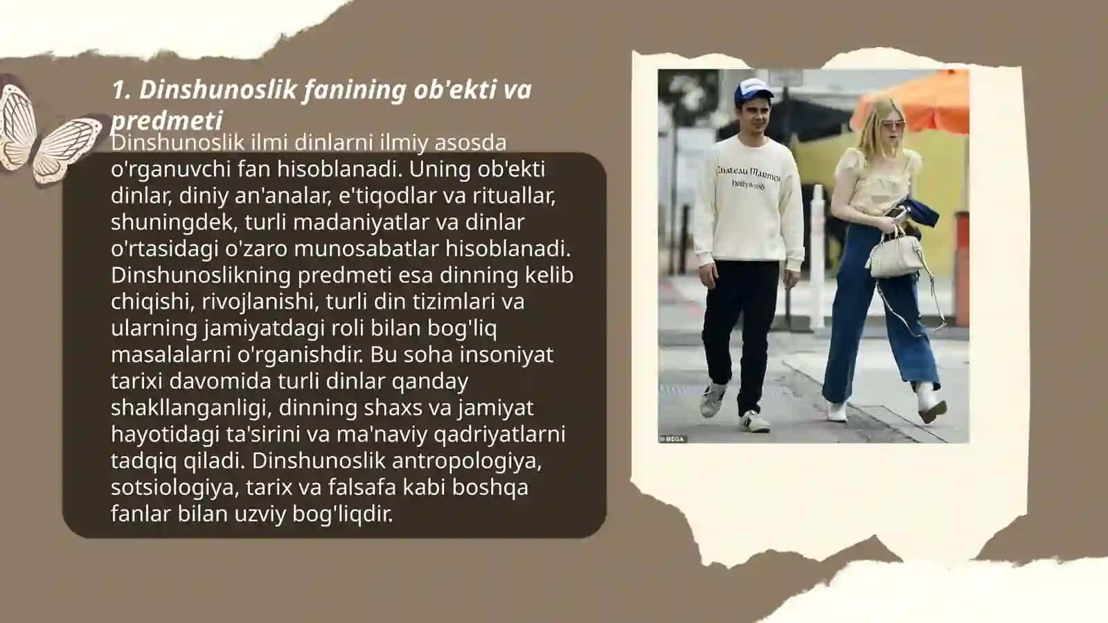Dinshunoslik fanining ob'ekti va predmeti 3