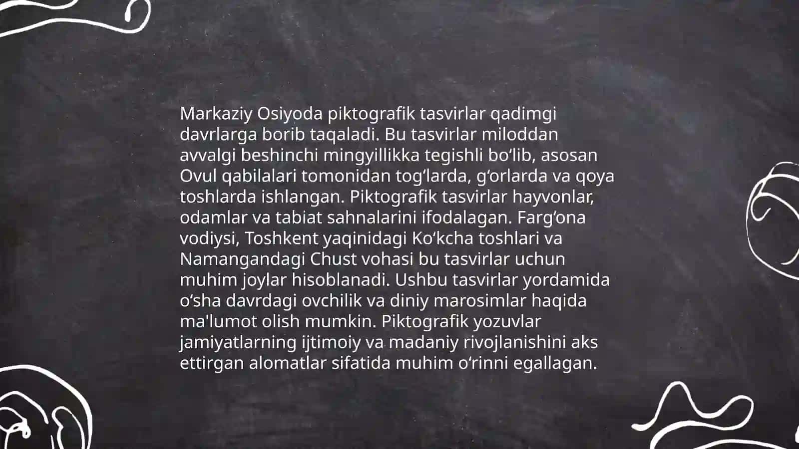 Markaziy Osiyo hududlarida piktografik belgilar 3