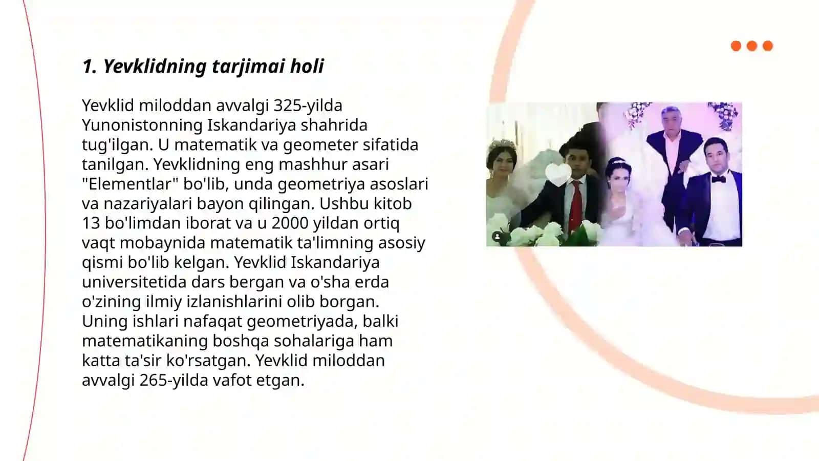 Yevklid va Eratosfen hayoti va ijodi haqida ma'lumot 3