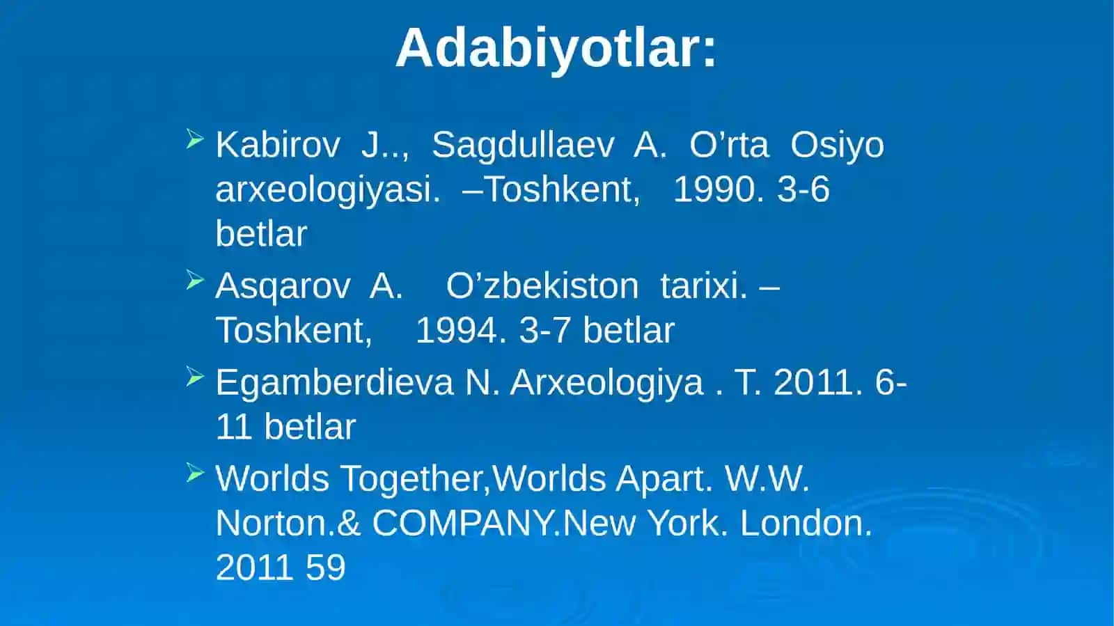 Arxeologiya fani va uning vazifalari 3