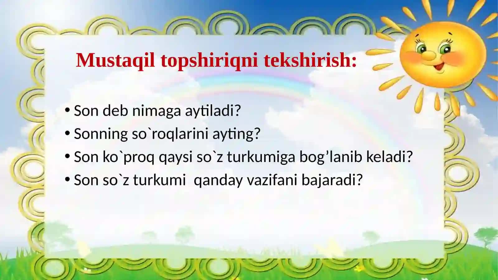 Son so'z turkumi 3