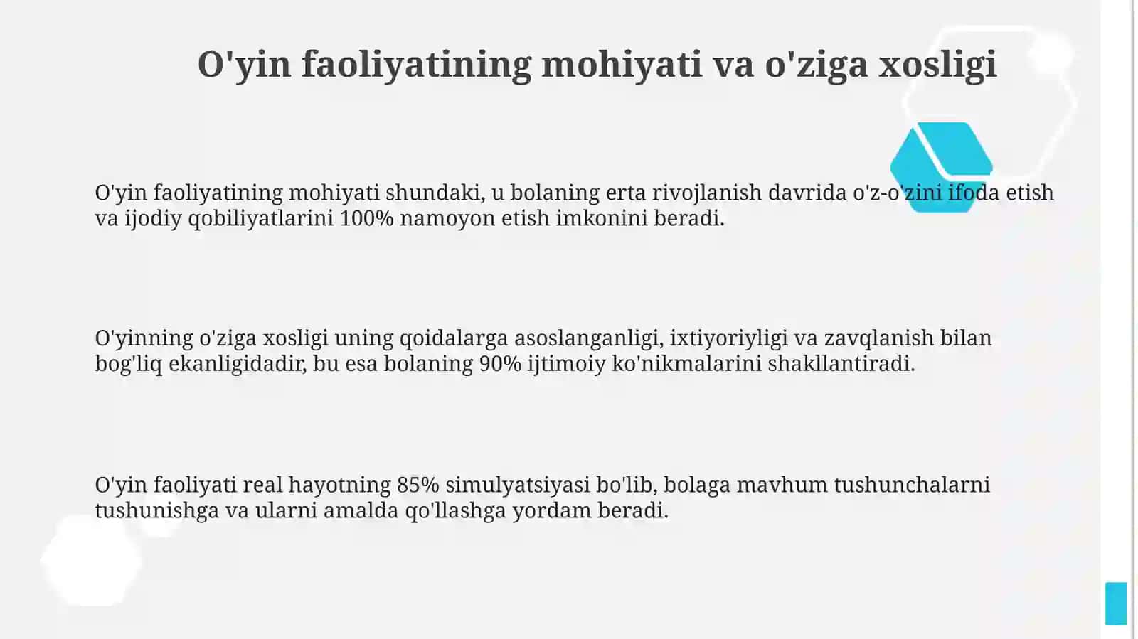 O'yin Faoliyati 3