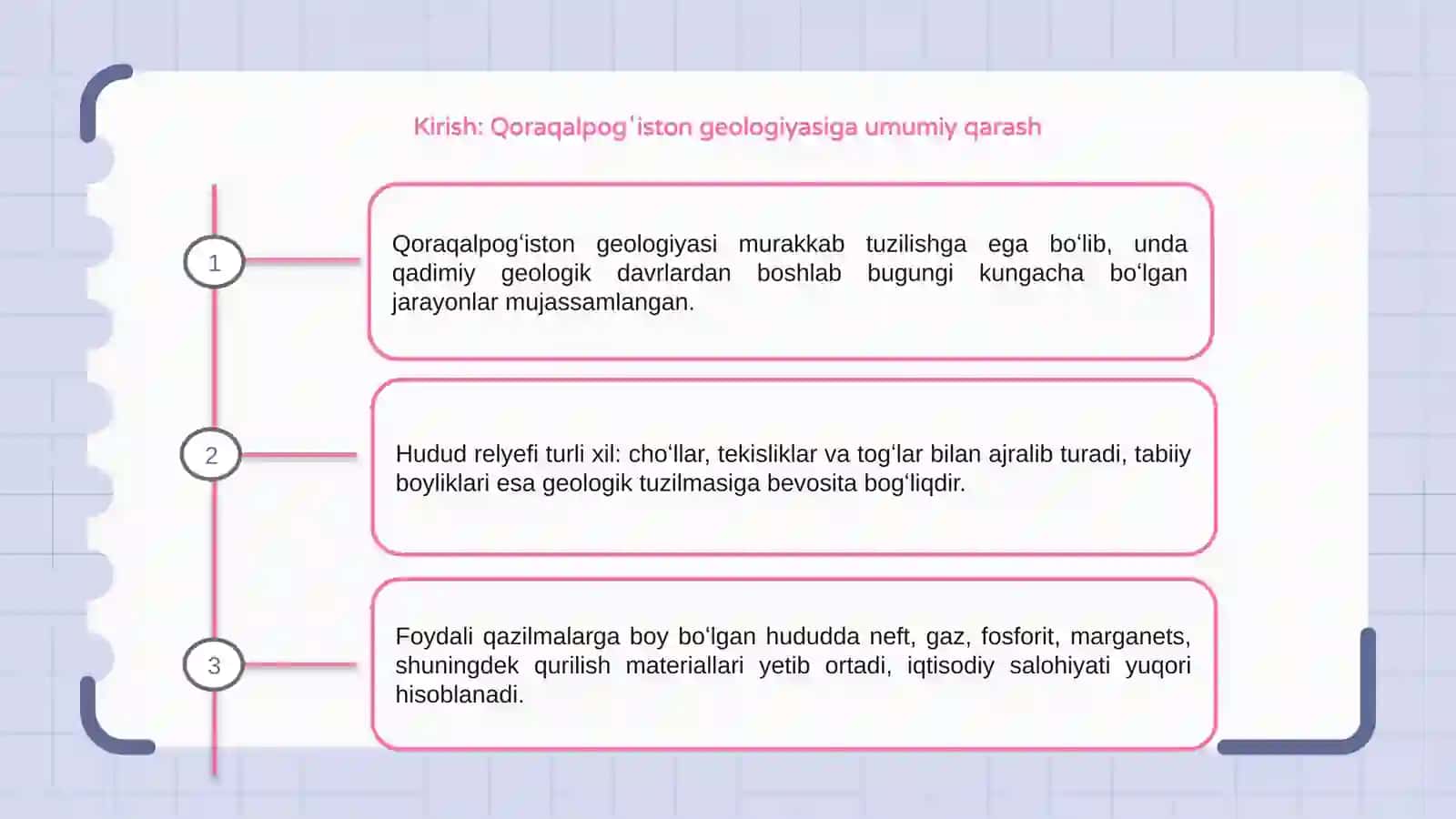 Qoraqalpogʻistonning geologiyasi, relyefi va foydali qazilmalari 3