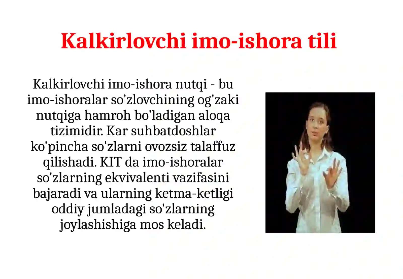 Kalkirlovchi imo-ishora tili 3