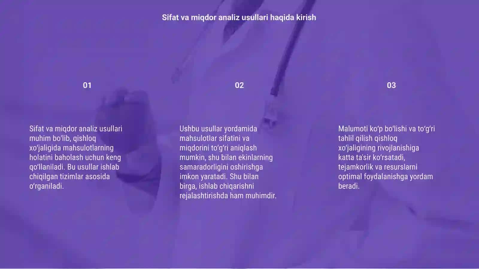 Sifat va miqdor analiz usullari 3