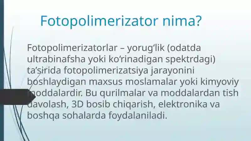 Fotopolimerizatorlar 3