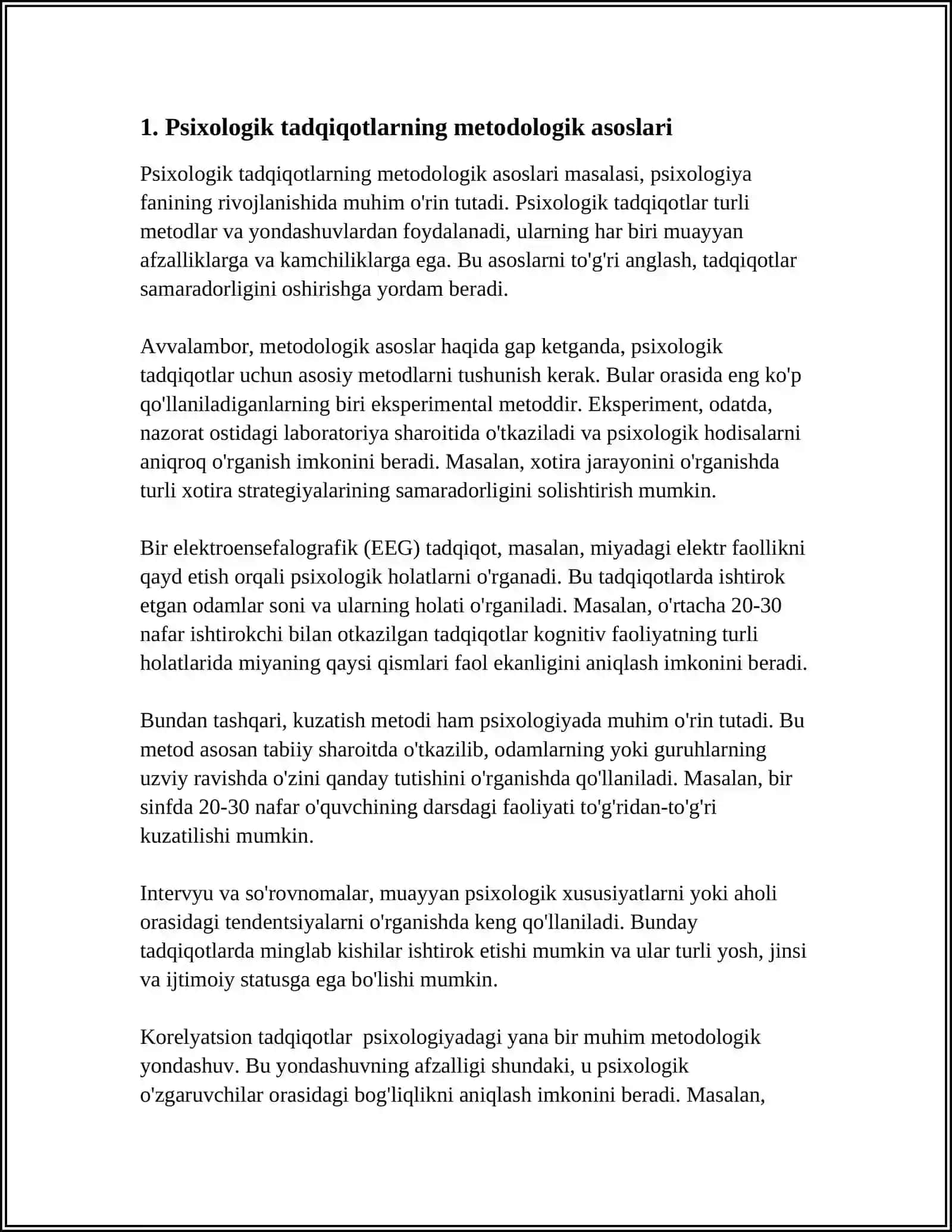 PSIXOLOGIYA TADQIQ METIDLARI 3