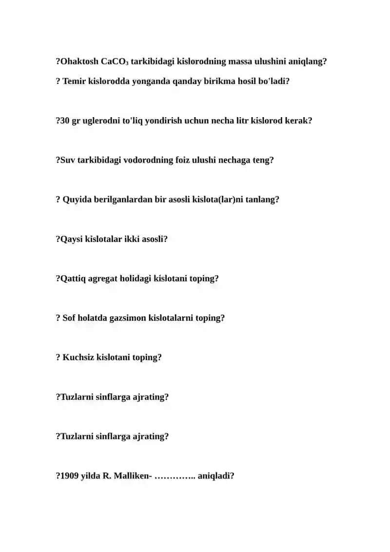 Yakuniy nazorat testlar 3
