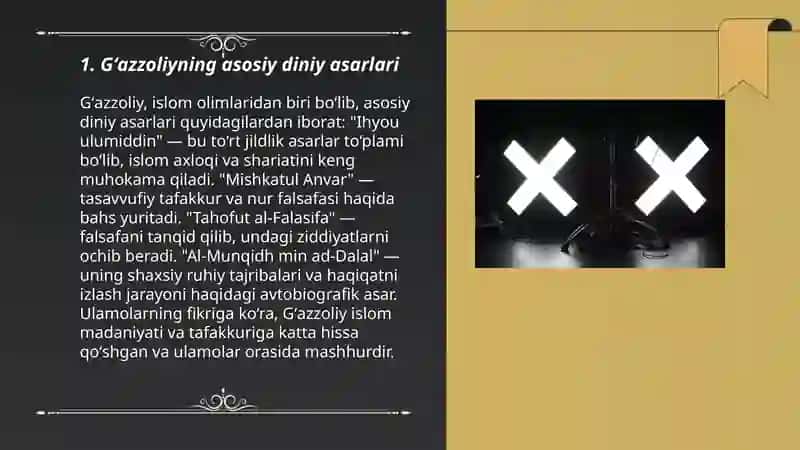 Gʻazzoliyning asarlarida diniy qarashlarning tushuntirilishi 3