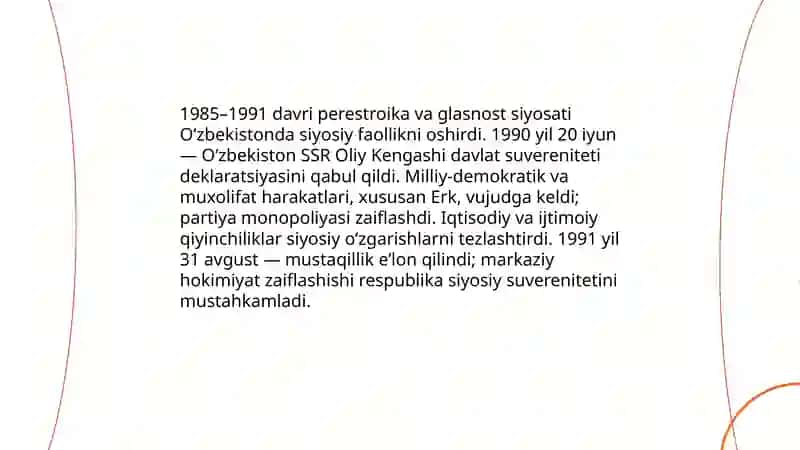 Mustaqillikka erishish arafasida 3