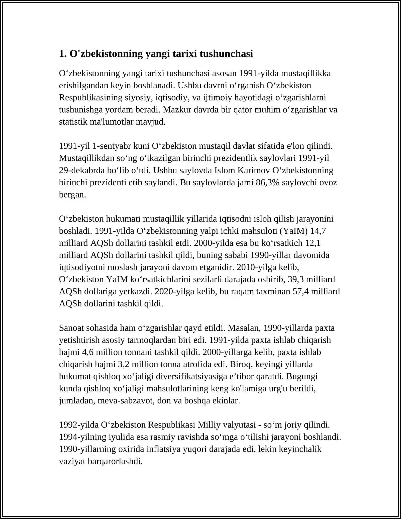 O'ZBEKISTONNING ENG YANGI TARIXI O'QUV FANINING PREDMETI MAQSAD VAZIFALARI 3