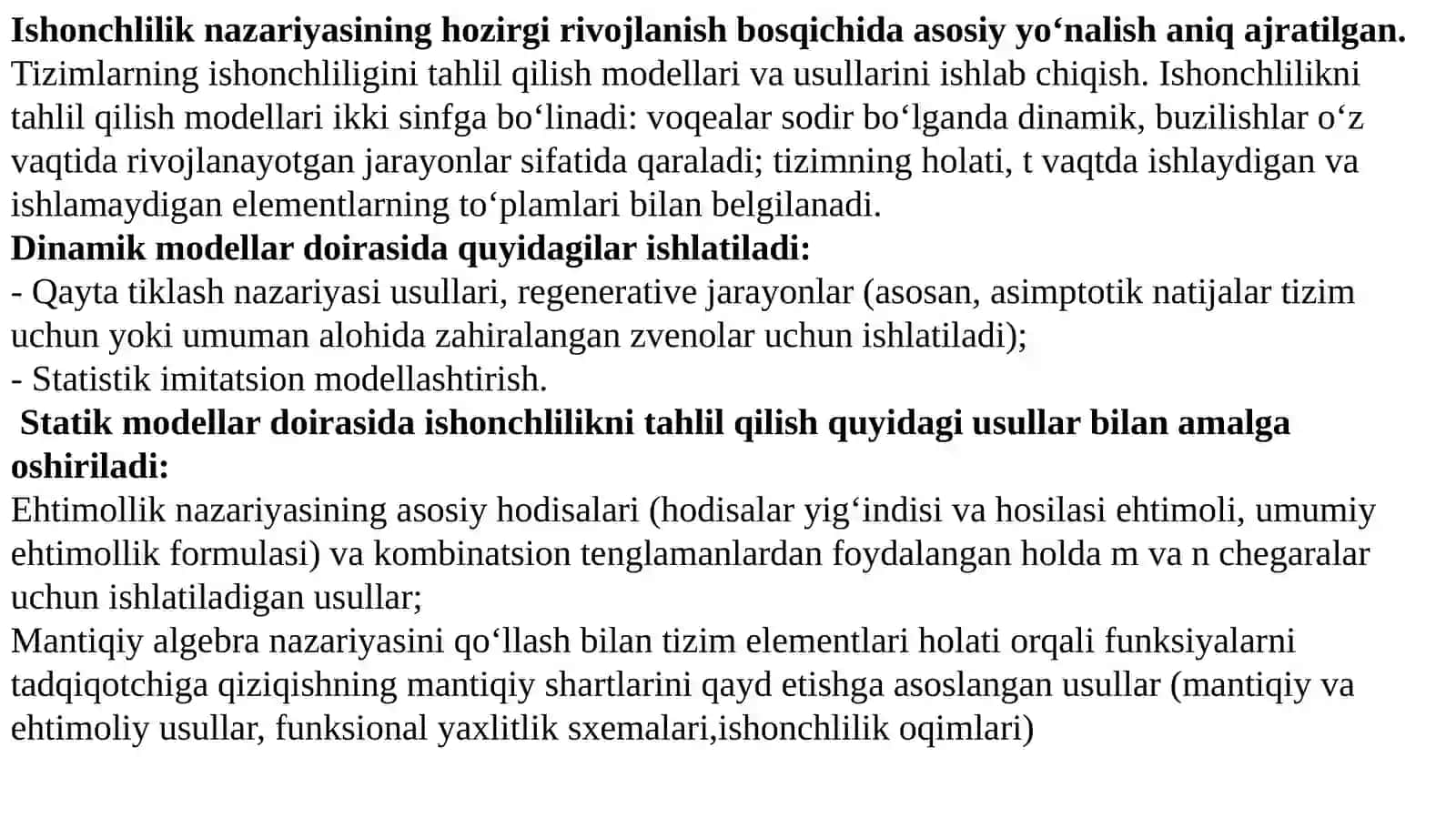 ISHONCHLILIK NAZARIYASINING MATEMATIK MODELLARI 3