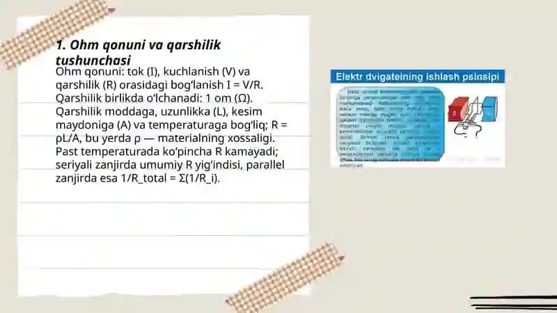O'zgarmas tok elektr zanjirlari 3