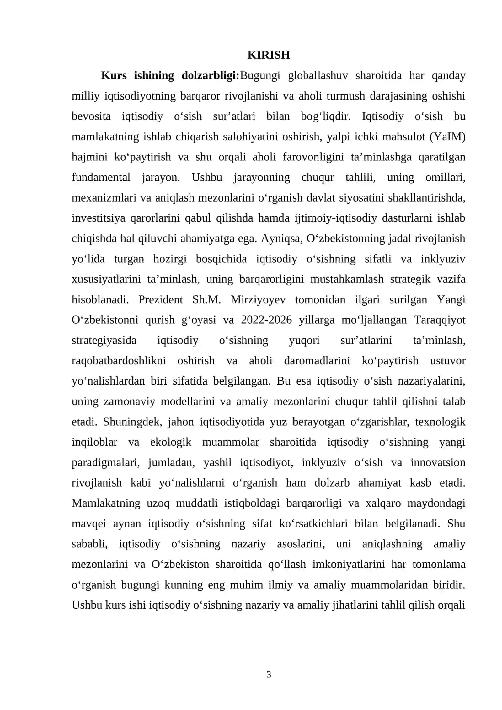 Iqtisodiy oʻsish va uni aniqlash mezonlari 3