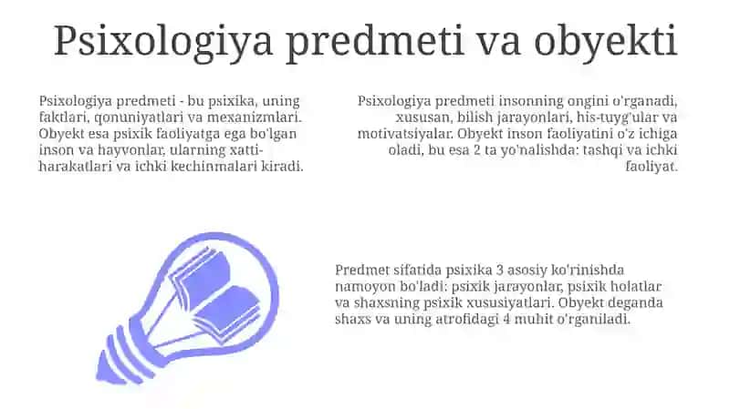 Psixologiya fanining predmeti, maqsad va vazifalari 3
