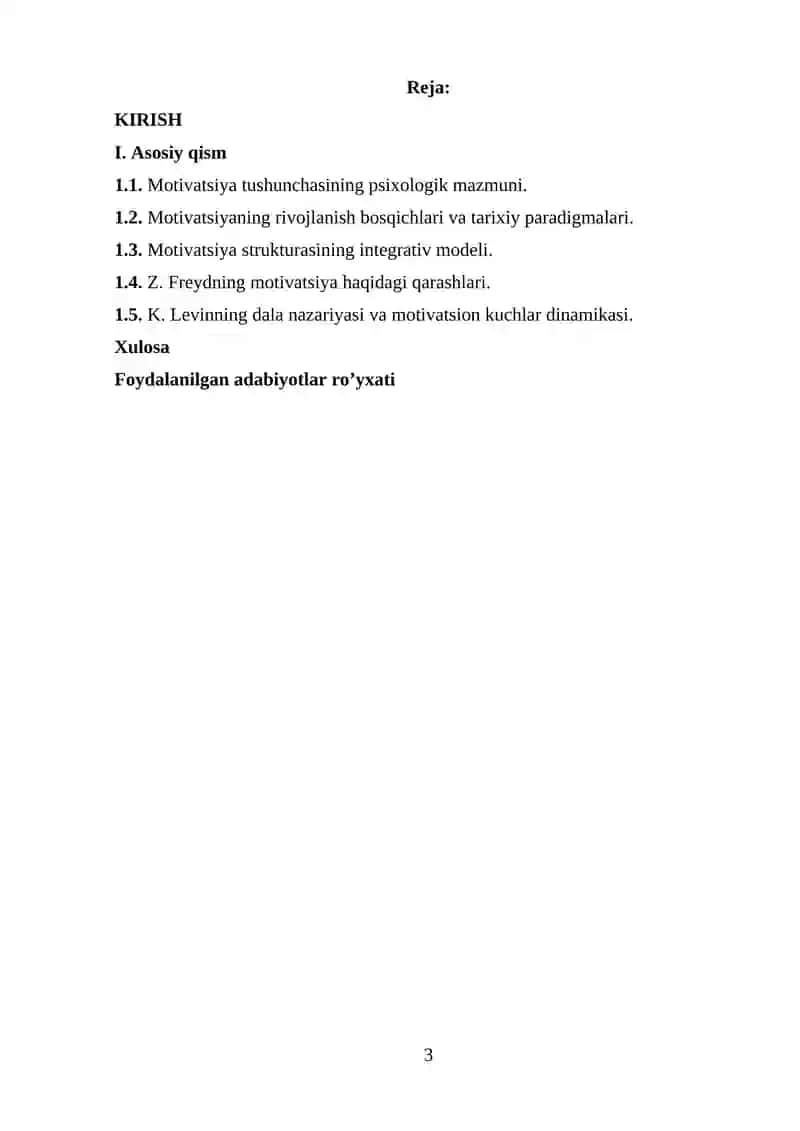 Mativatsiyaning psixologik nazariyalari 3