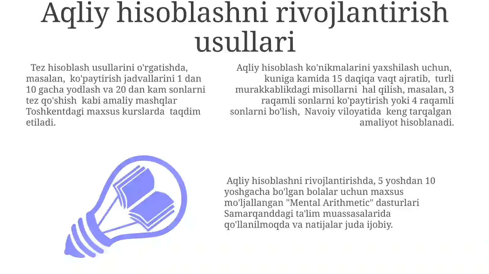 Aqliy Hisoblashni O'rganish 3