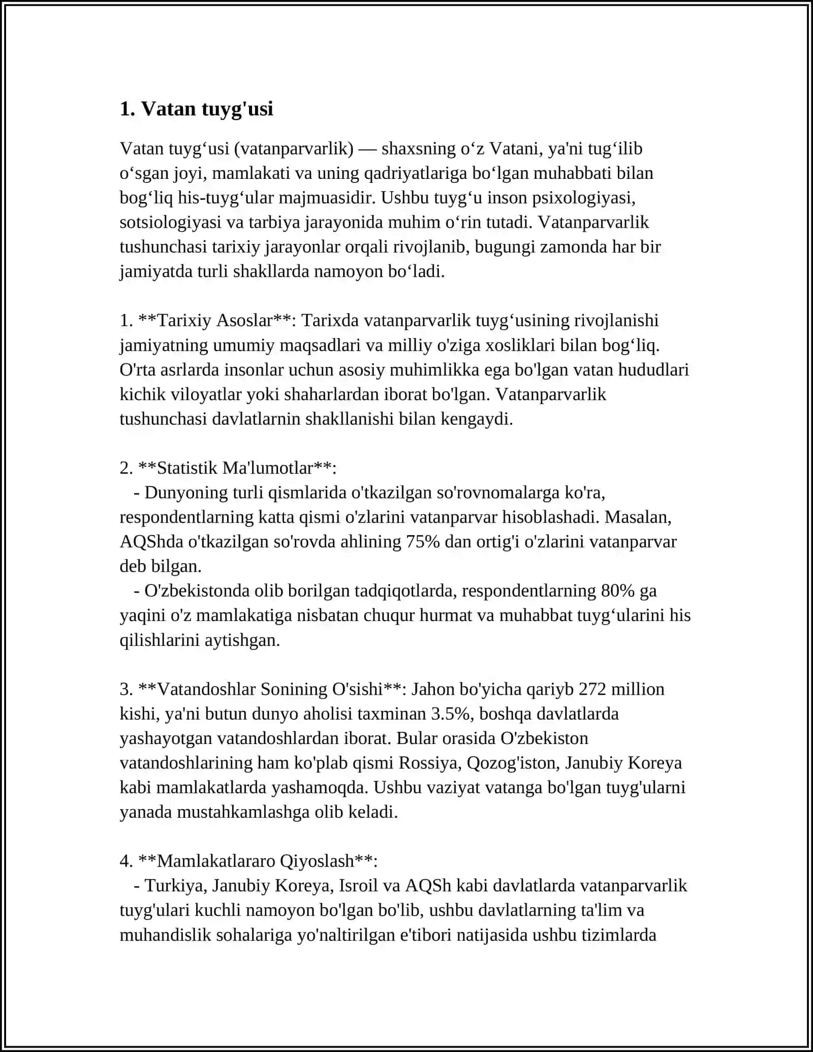 MEN VATANIM QO'RG'ONIMAN REFERAT 3